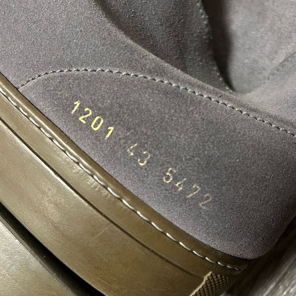 Common Projects suede leather Chukka hightop shoes , grey, size 10US /43 EUR - Picture 6 of 14